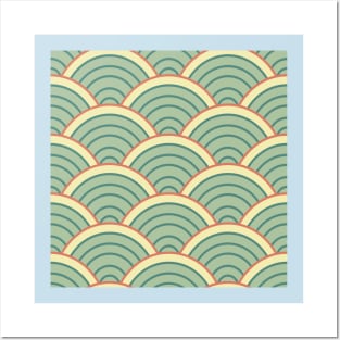 Geometric Waves Pattern Posters and Art